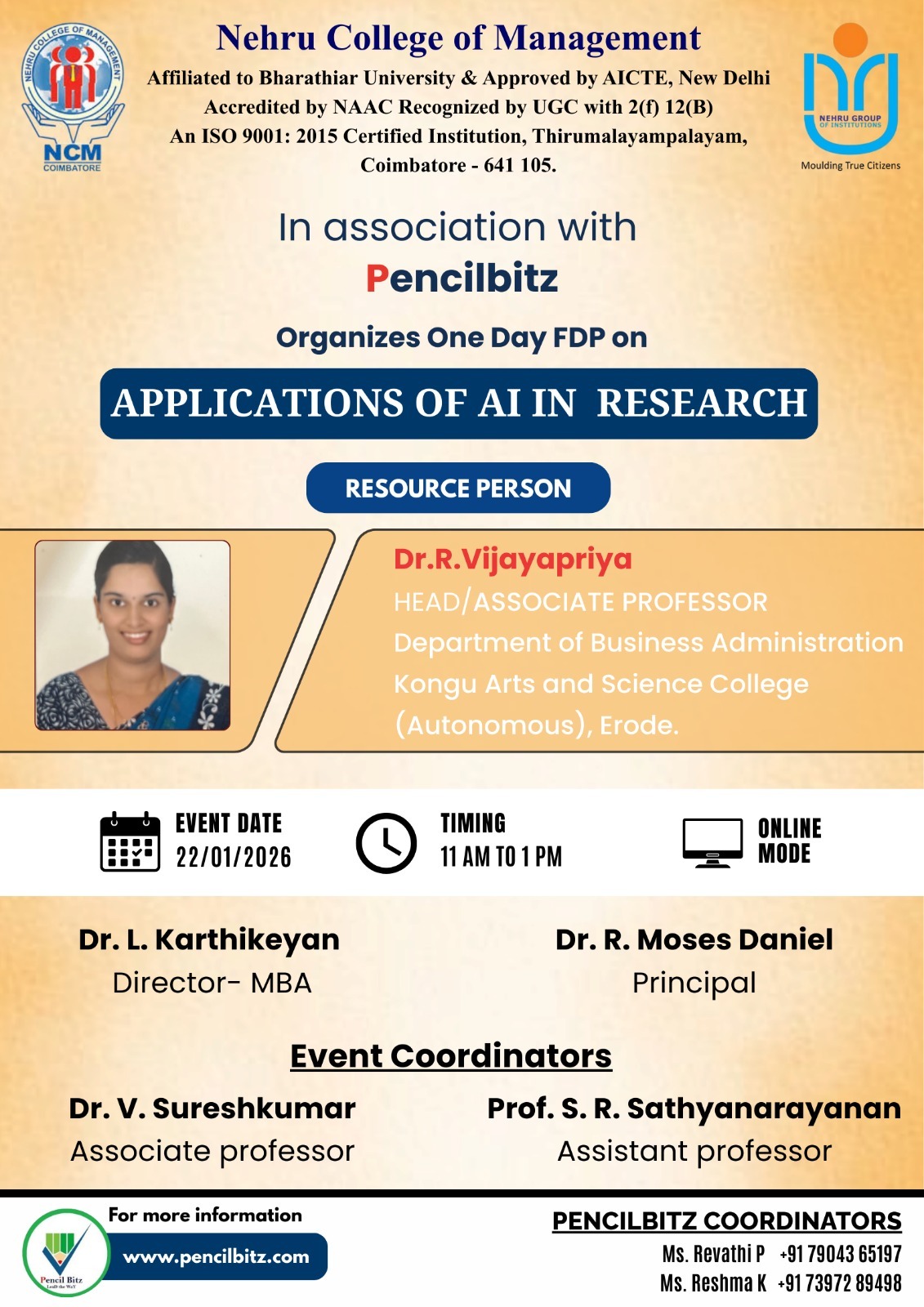  Nehru College of Management 