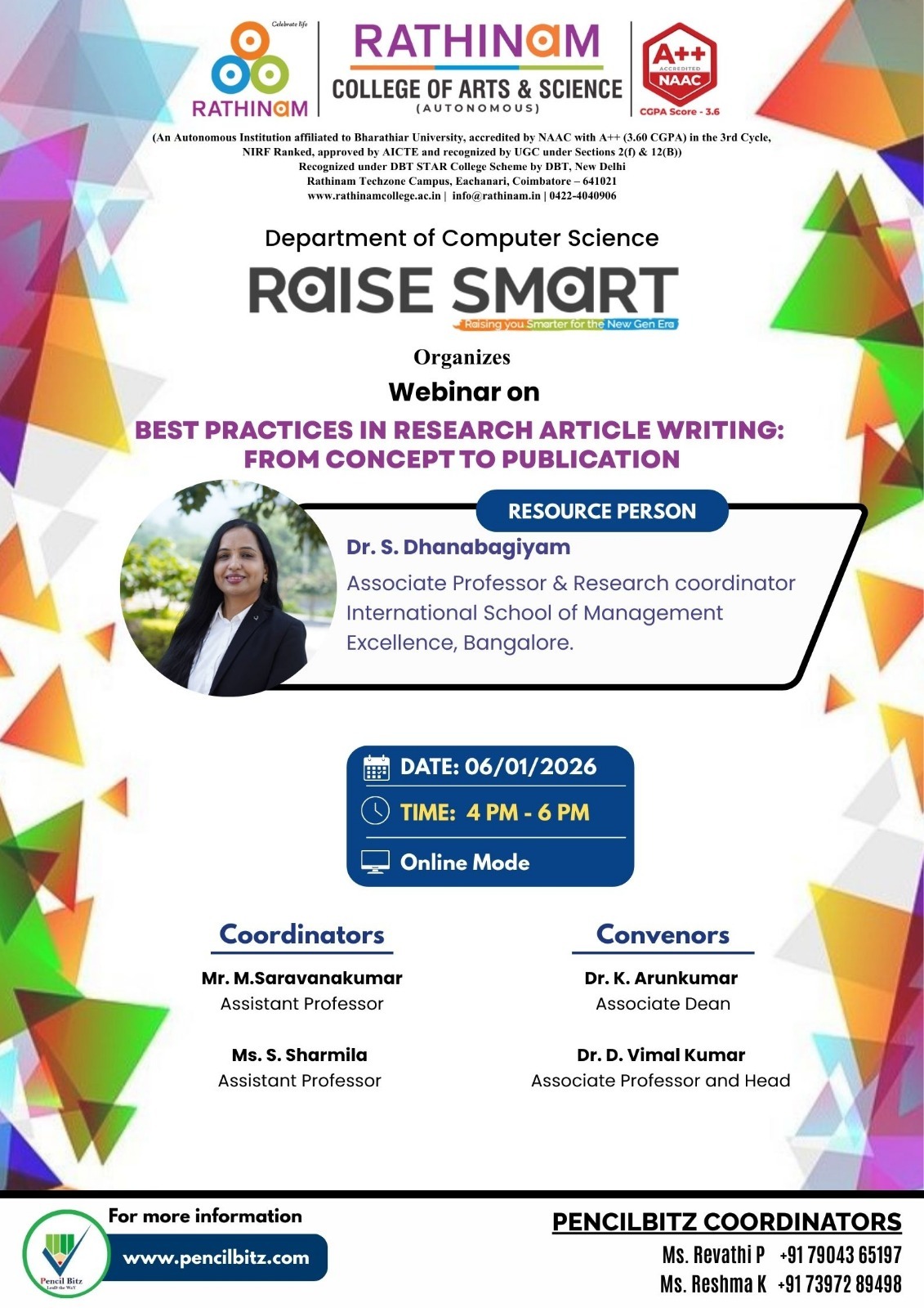  Rathinam College of Arts and Science 